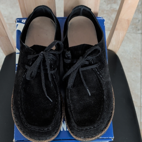 Birkenstock "Pasadena" Unisex Black Suede Loafers Ladies 11/Men's 9 - Picture 3 of 8